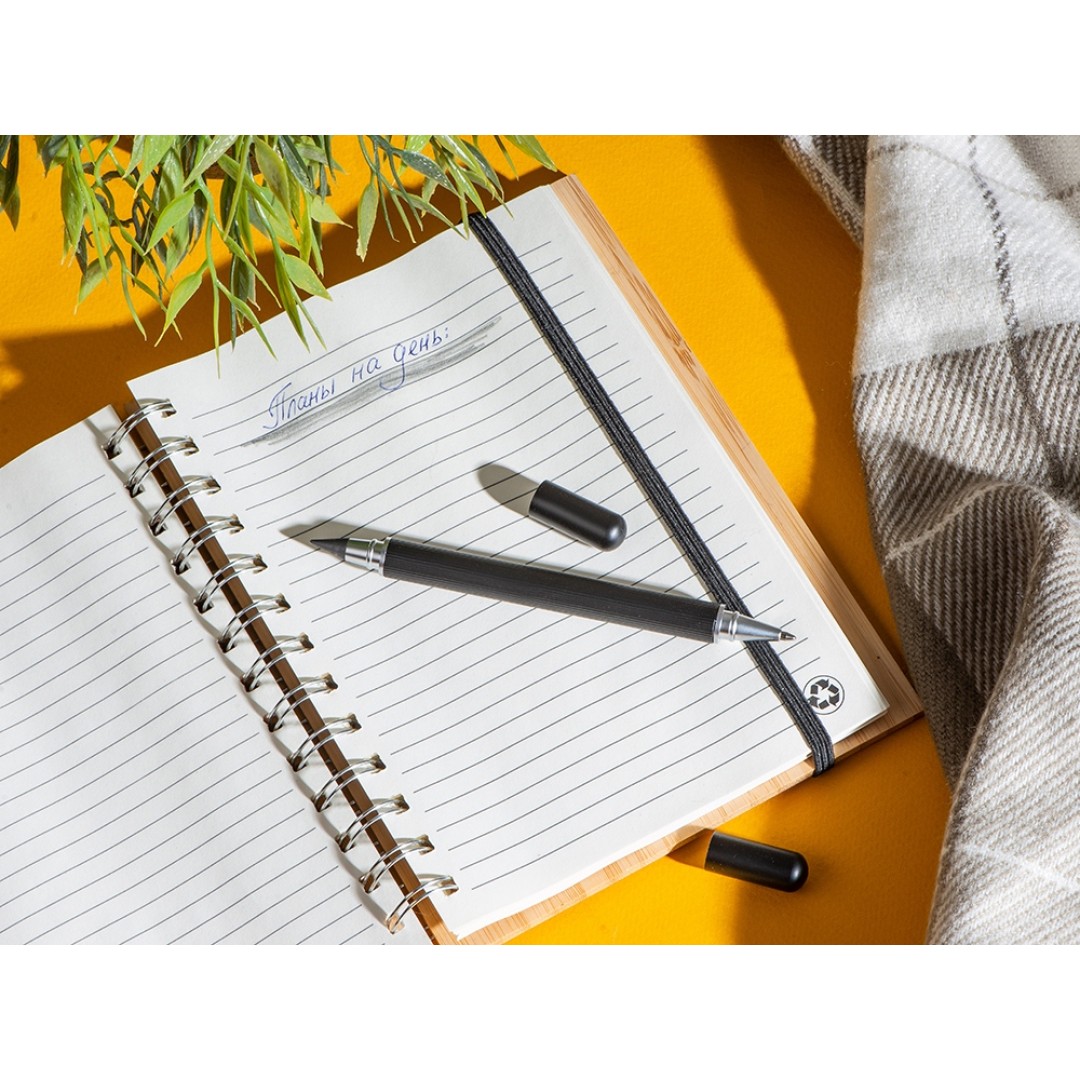 Металлическая ручка и вечный карандаш "Van Gogh" с рельефным покрытием, черный