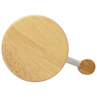 Кружка с ручкой и крышкой из каучукового дерева Jeny, белый