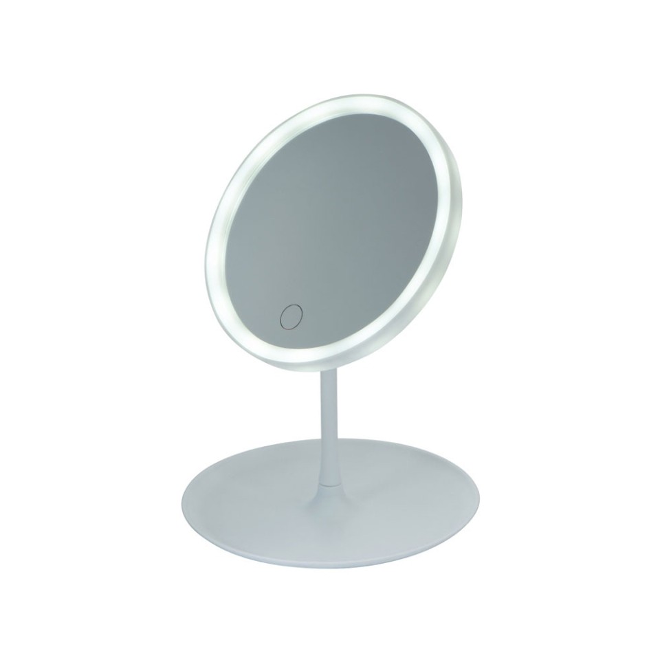 Косметическое зеркало с LED-подсветкой "Beautific", белый