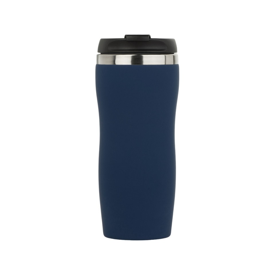 Термокружка "Double wall mug C1", soft touch, 350 мл, темно-синий (Р)