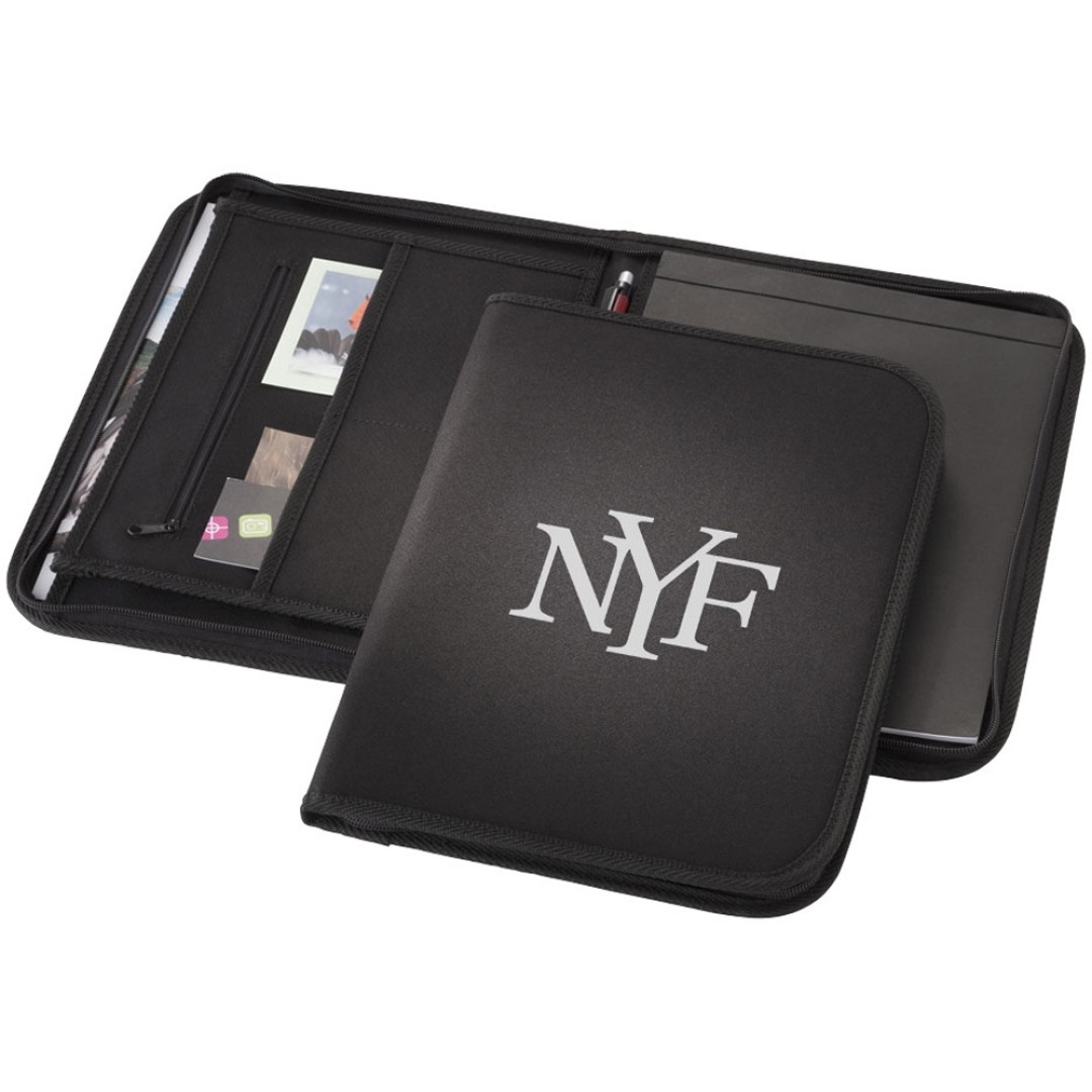 Папка А4 "Berkeley" на молнии с блокнотом, черный