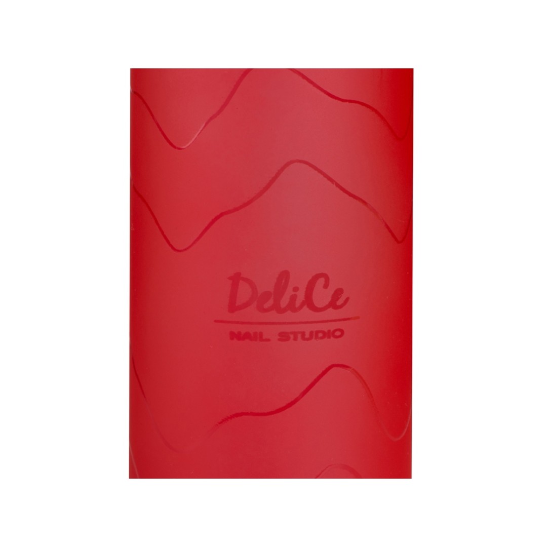 Стеклянная бутылка с бамбуковой крышкой «Foggy», 600 мл, красный, с УФ печатью