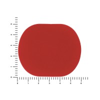 ПАТЧ ОВАЛ soft-touch (красный) 6,0 х 5,0 см