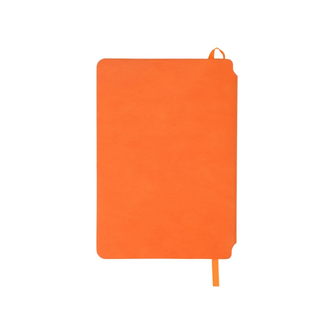 Блокнот «Notepeno» 130x205 мм с тонированными линованными страницами, оранжевый