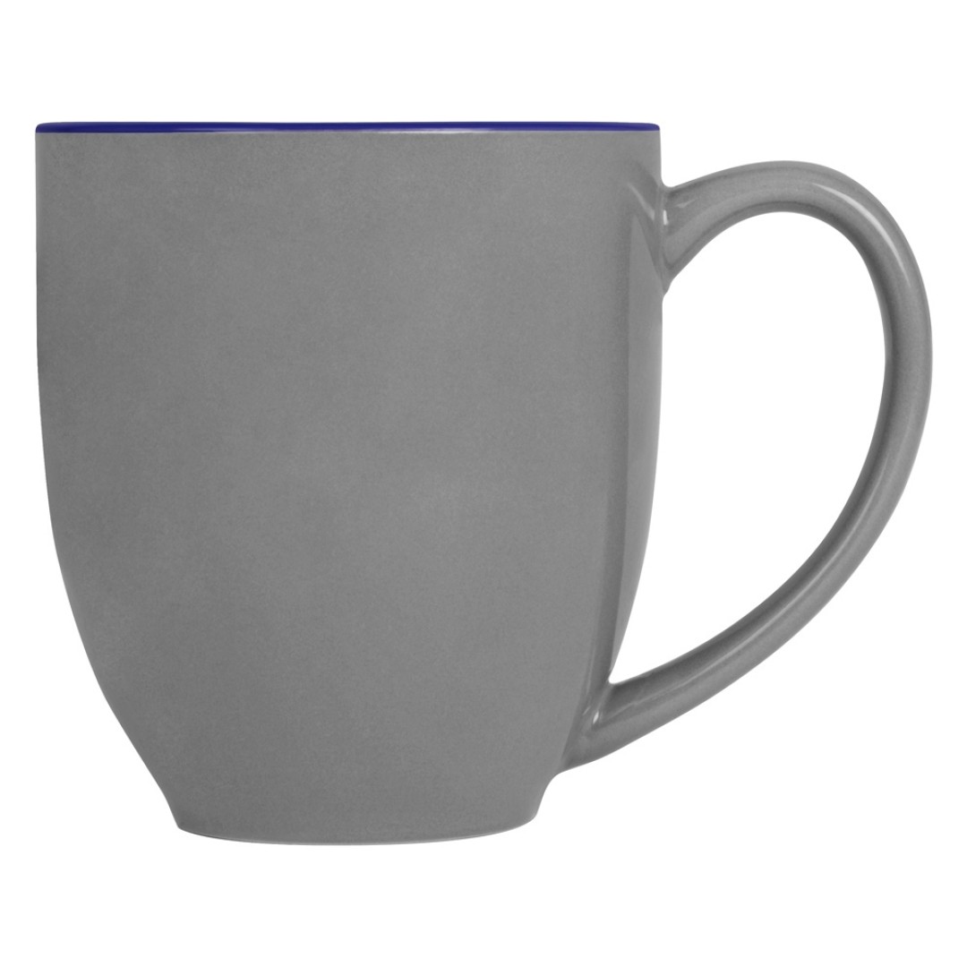 Кружка керамическая «Gracy» 450мл, серый/темно-синий