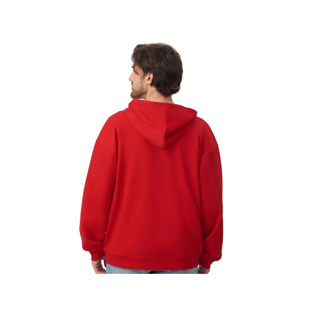 Толстовка оверсайз с капюшоном на молнии «Monaco», красный