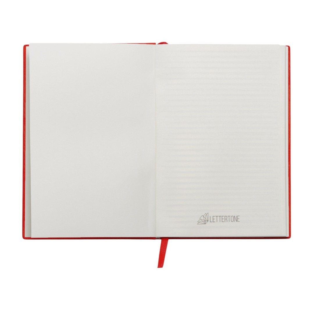 Набор блокнот в гибкой обложке А5 и металлическая шариковая ручка "Nabokov", красный