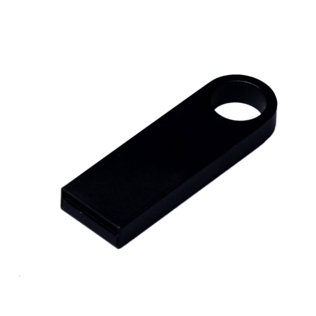 USB 2.0-флешка на 512 Мбайт с мини чипом и круглым отверстием, черный