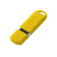 USB-флешка на 4 ГБ с покрытием soft-touch, жёлтый