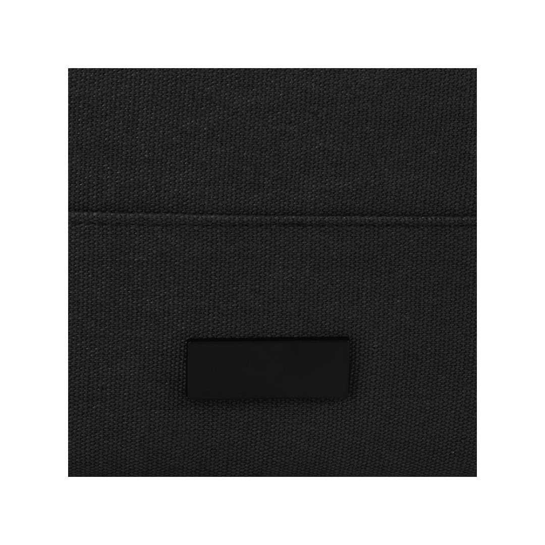 Рюкзак для 15-дюймового ноутбука Joey объемом 15 л из брезента, переработанного по стандарту GRS, со сворачивающимся верхом, черный