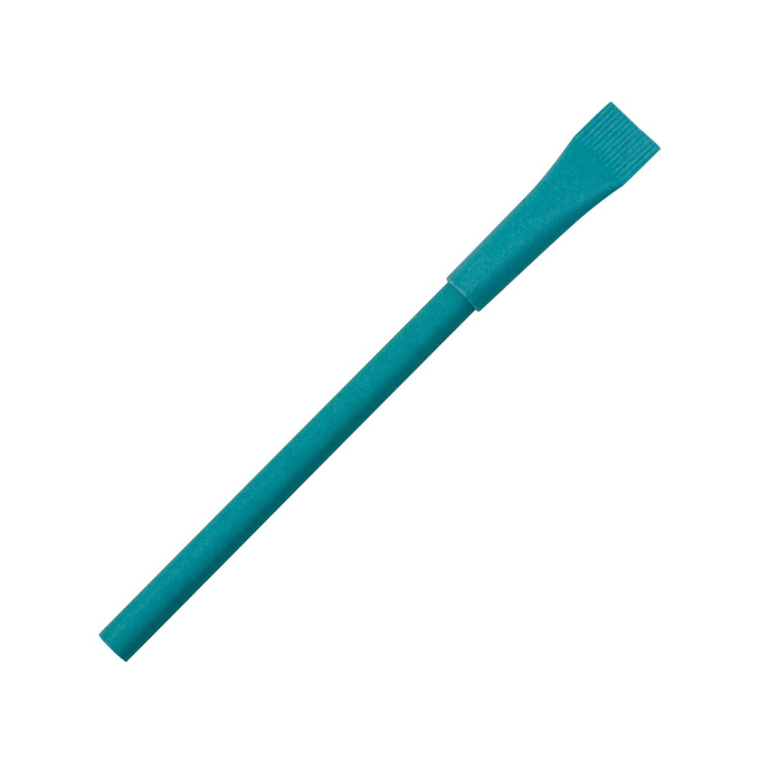 Ручка картонная с колпачком "Recycled", бирюзовый