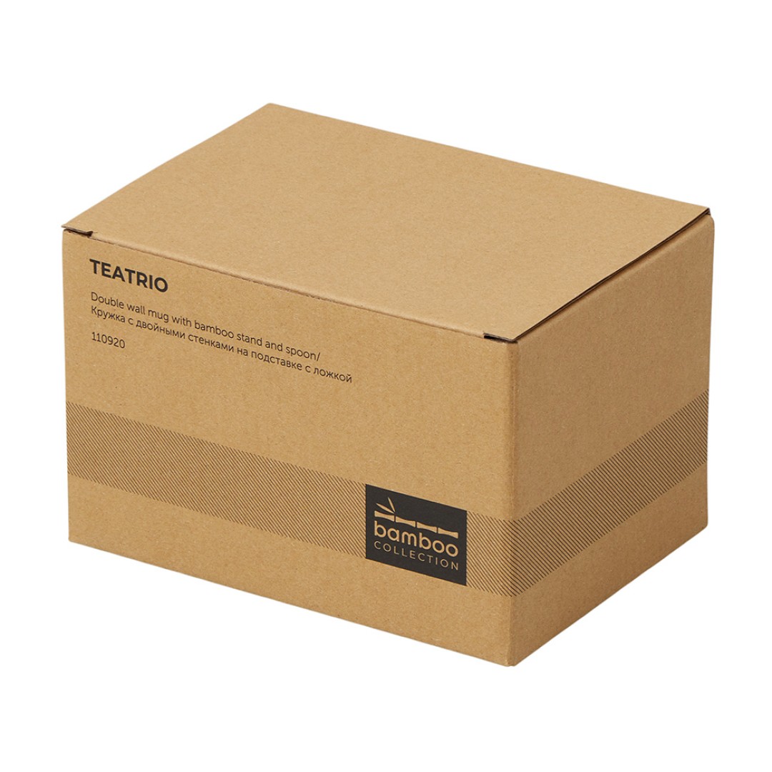 Кружка с двойными стенками на подставке с ложкой "Teatrio"