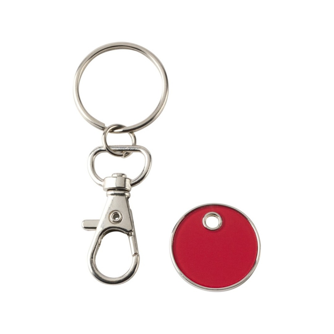 Rory брелок для ключей с монетой для тележки, красный