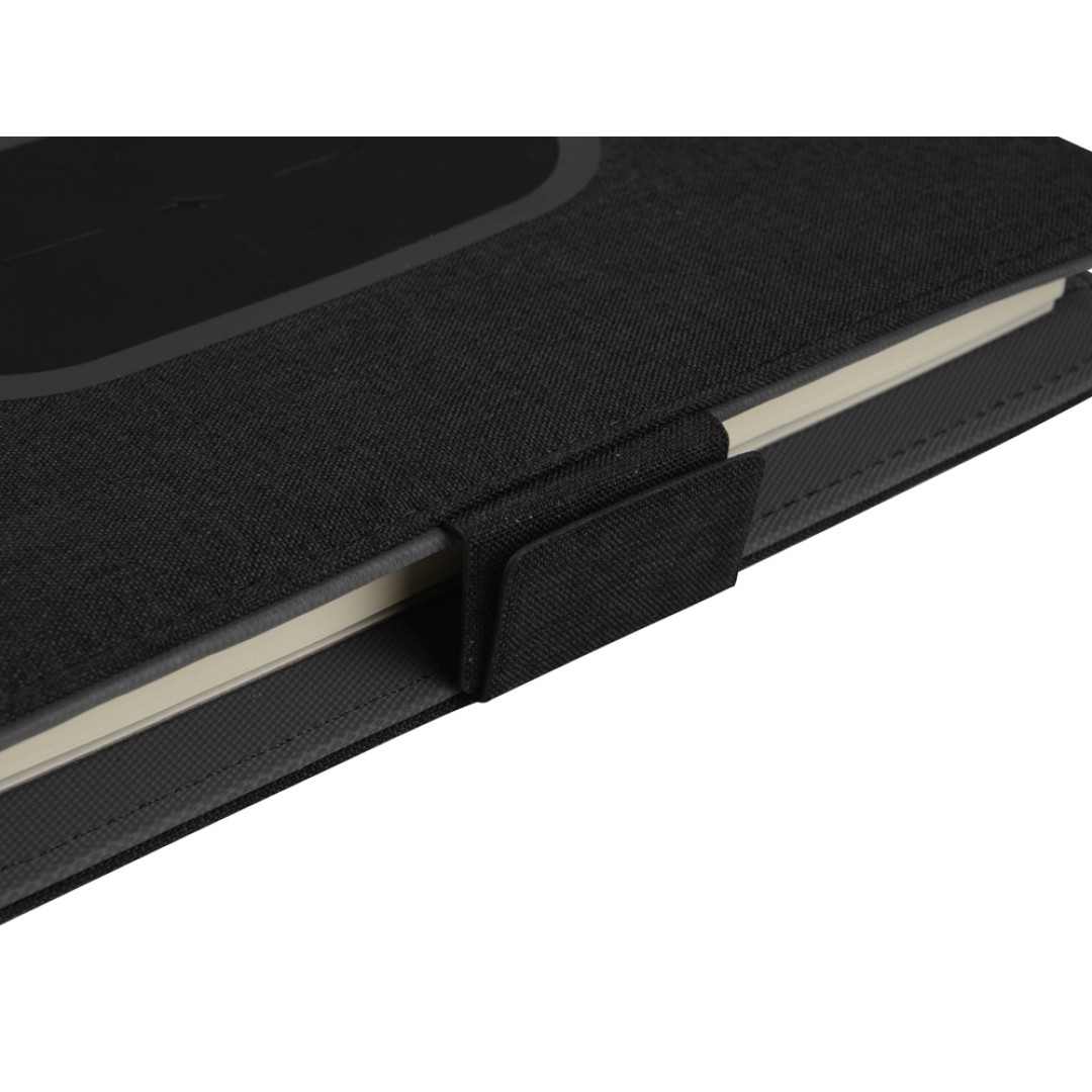 Органайзер с беспроводной зарядкой 5000 mAh "Powernote", темно-серый (P)