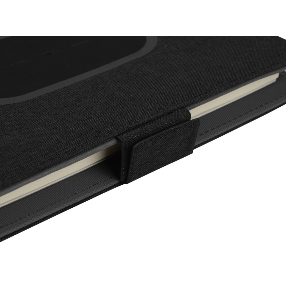 Органайзер с беспроводной зарядкой 5000 mAh "Powernote", темно-серый (P)