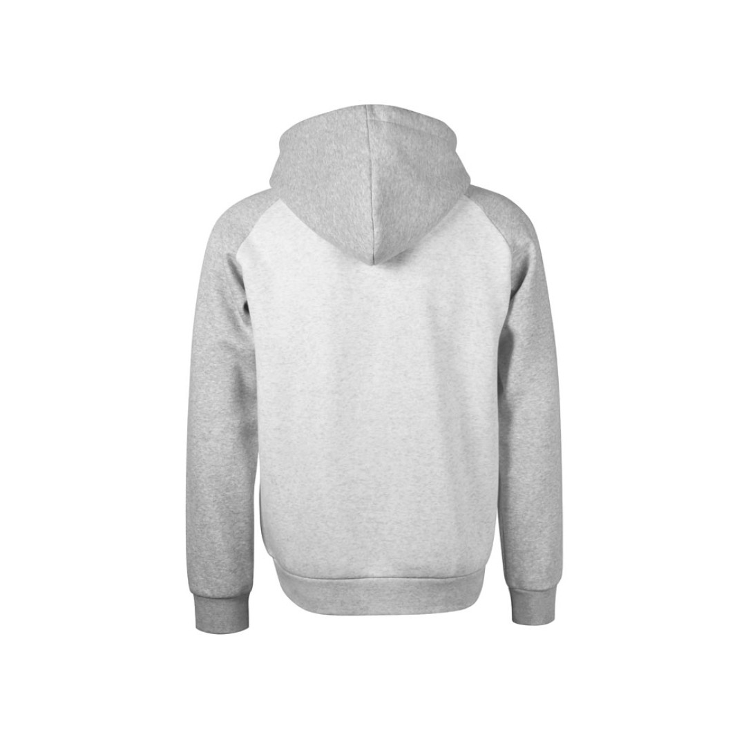 Толстовка с капюшоном «Dublin» мужская, серый меланж/белый меланж