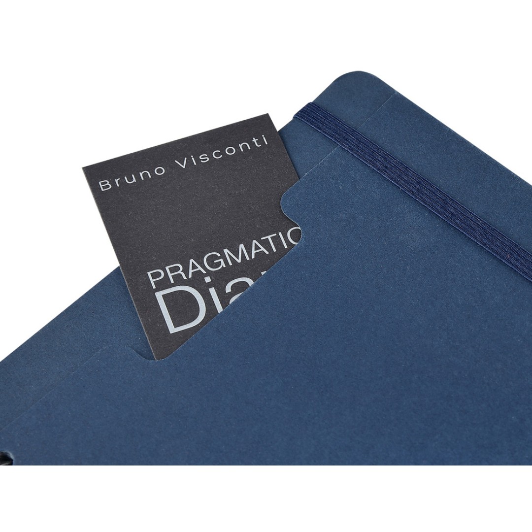 Ежедневник недатированный на гребне А5 "Pragmatic", темно-синий