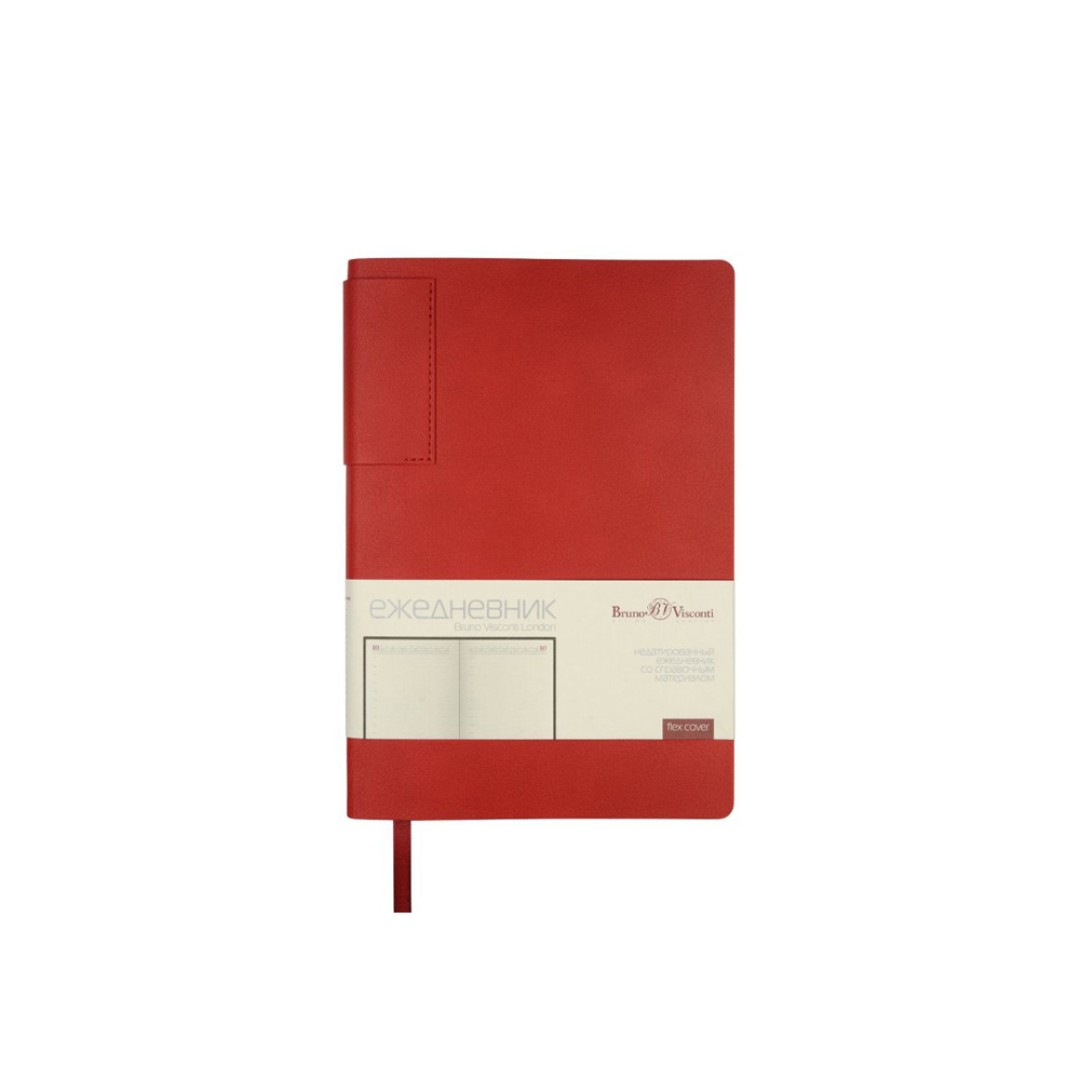 Ежедневник недатированный  А5 "LONDON" красный/темно-серый