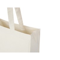 Orissa эко-сумка из органического материала GOTS с полной ластовицей, 180 г/м2, 14 л - Натуральный