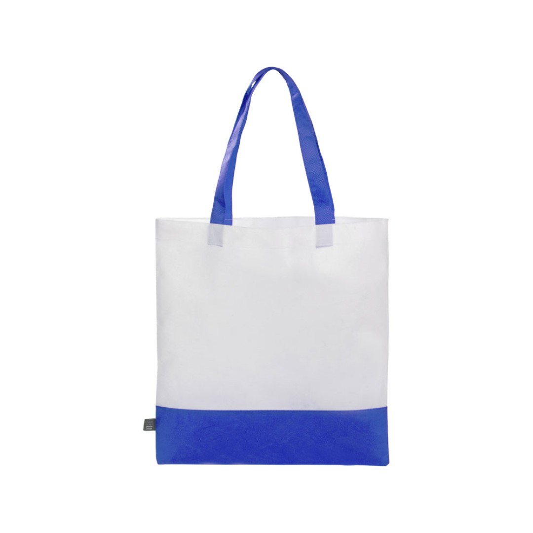 Сумка-шоппер двухцветная Revive из нетканого переработанного материала, синий