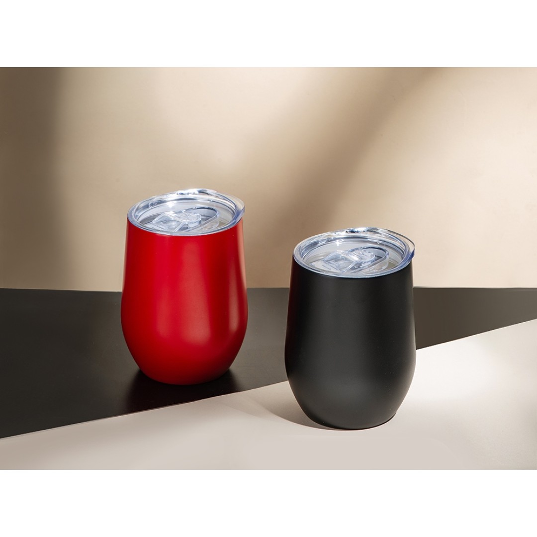 Вакуумная термокружка "Sense", непротекаемая крышка, крафтовая упаковка, красный