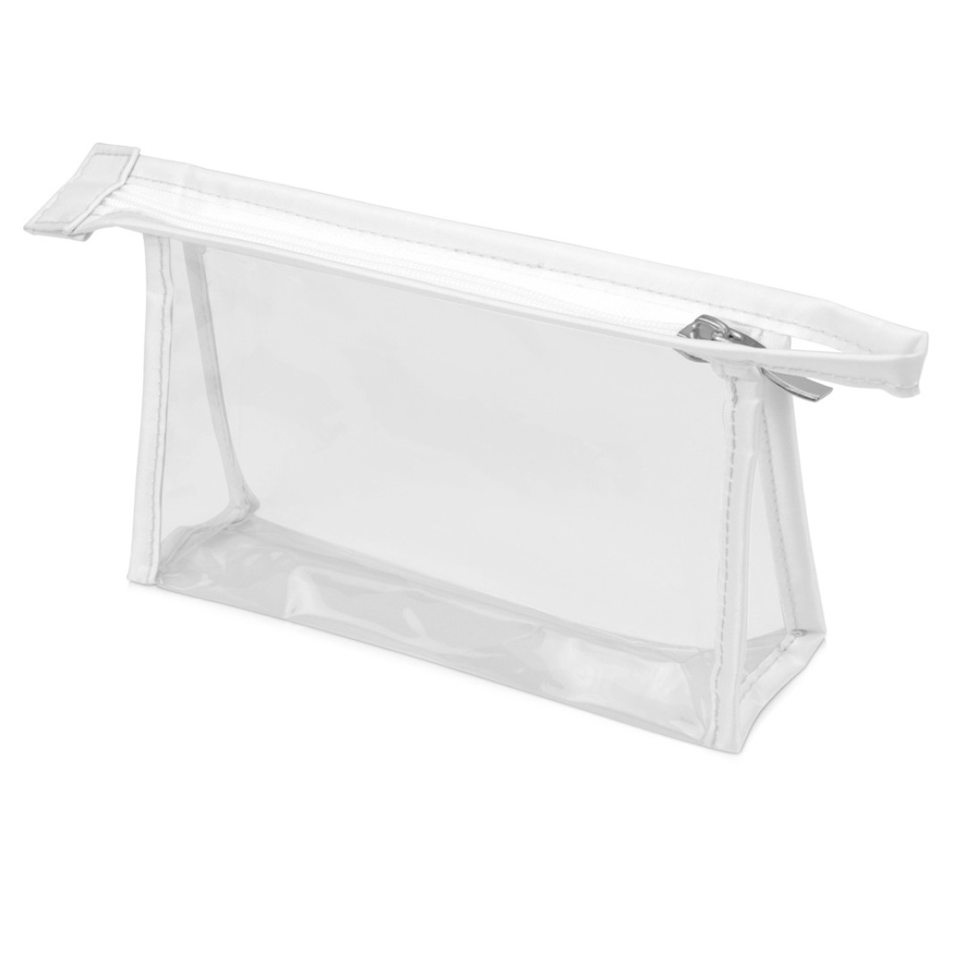 Прозрачная пластиковая косметичка Lucy, белый/прозрачный