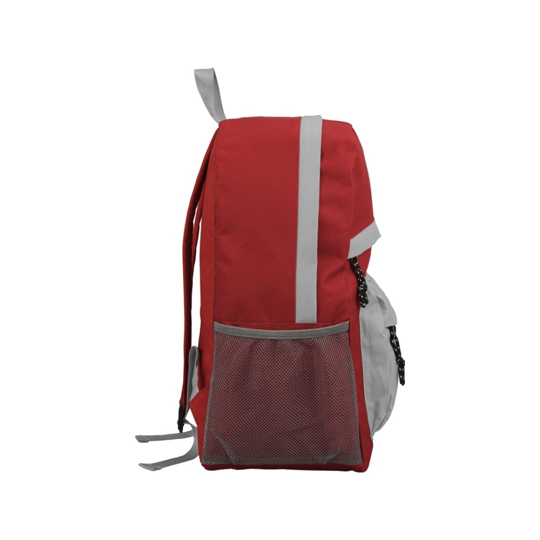 Рюкзак "Универсальный" (красная спинка, красные лямки), красный/серый