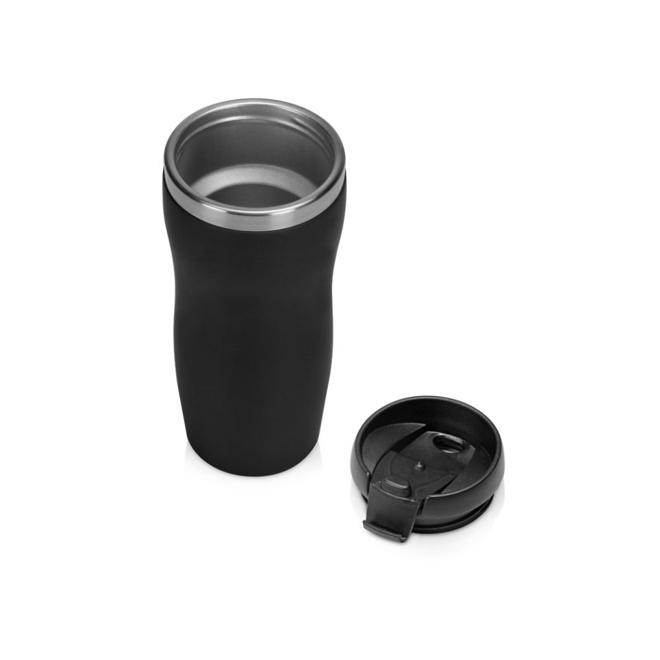 Термокружка "Double wall mug C1", soft touch, 350 мл, черный