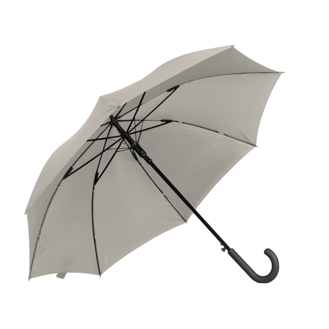 Зонт-трость Reviver с куполом из переработанного пластика, бежевый