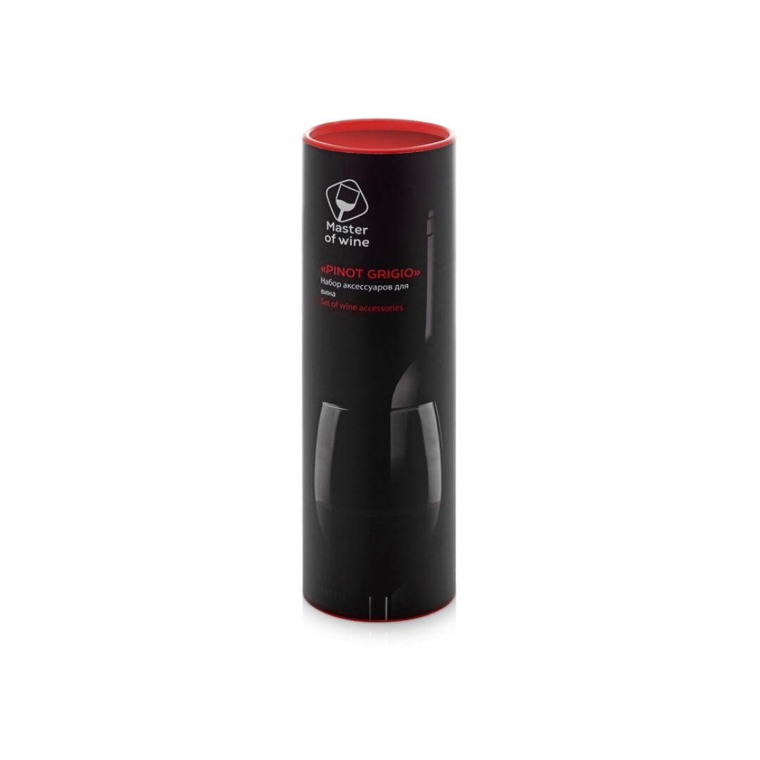 Набор аксессуаров для вина Pinot Grigio 2,0 в тубусе, 4шт