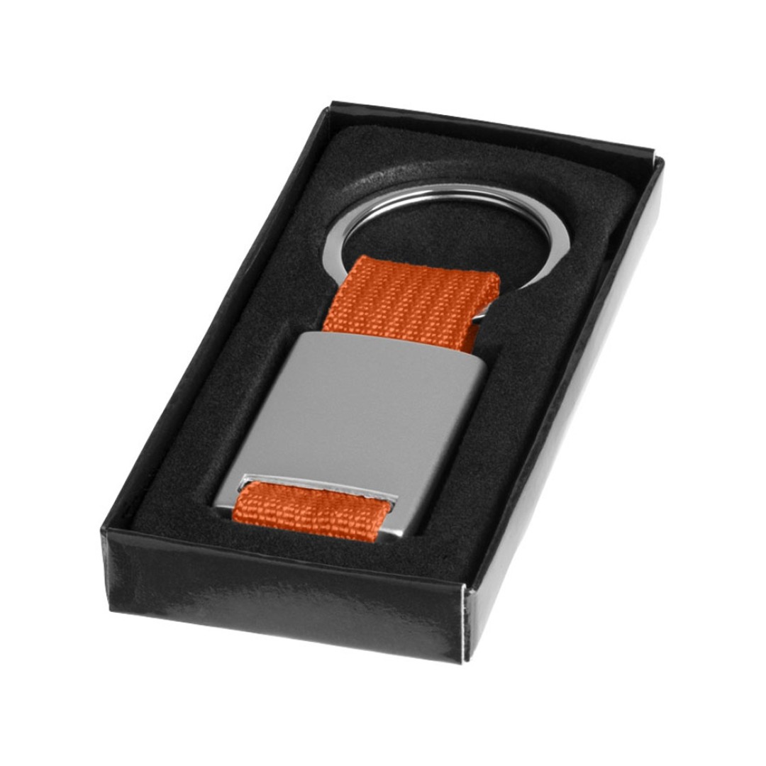 Брелок "Mondo", серебристый/оранжевый