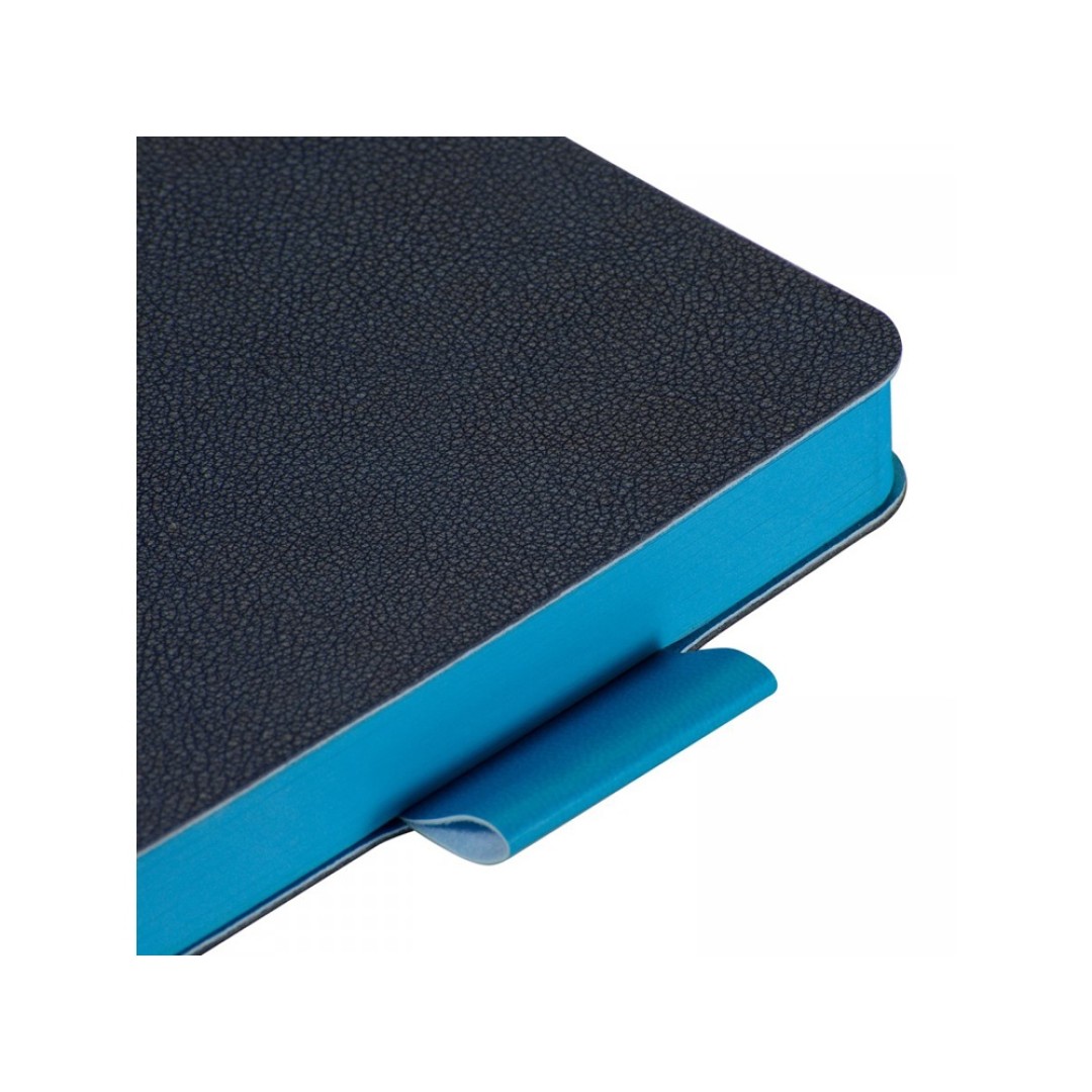 Ежедневник недатированный А5 «Boston», темно-синий (голубой обрез)