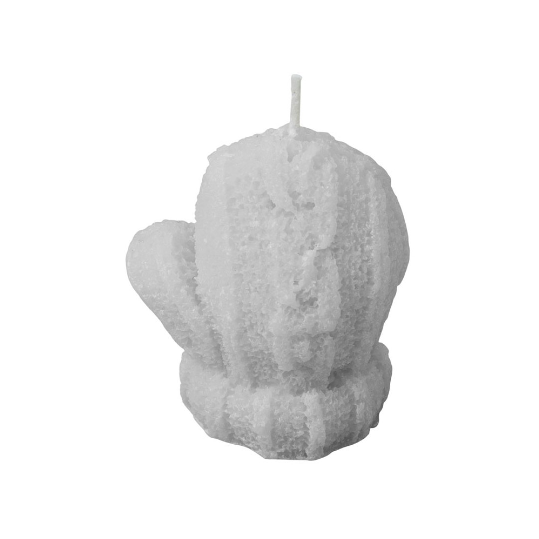 Свеча "Рукавичка", серый