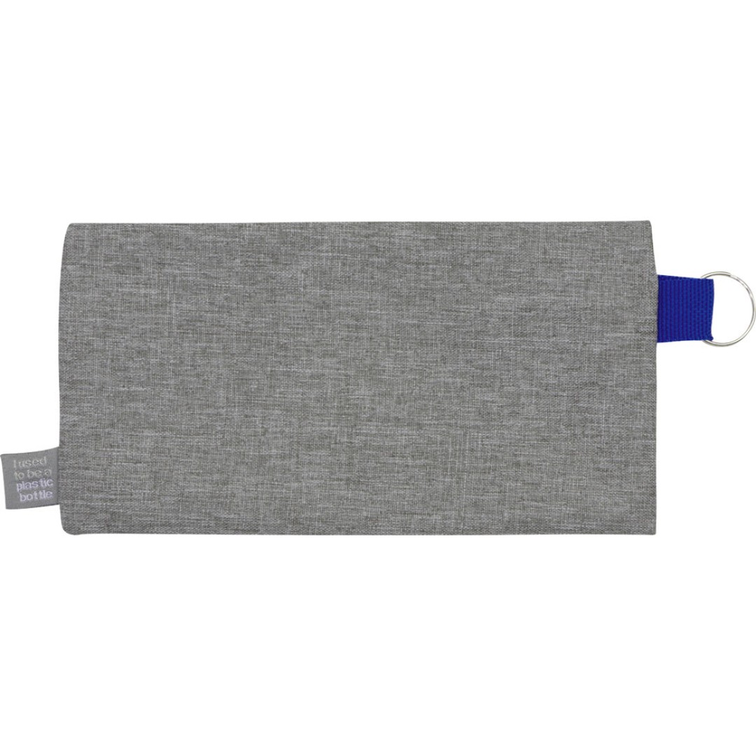Универсальный пенал из переработанного полиэстера RPET "Holder", серый/синий