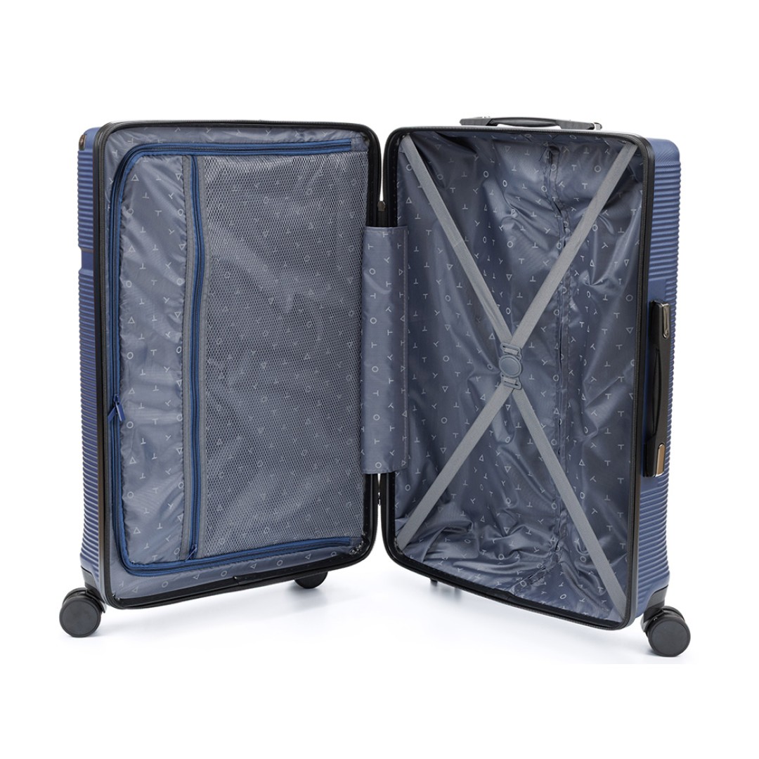 Чемодан TORBER Onego, синий, ABS-пластик, 69,5 х 46 х 26 см, 69 л