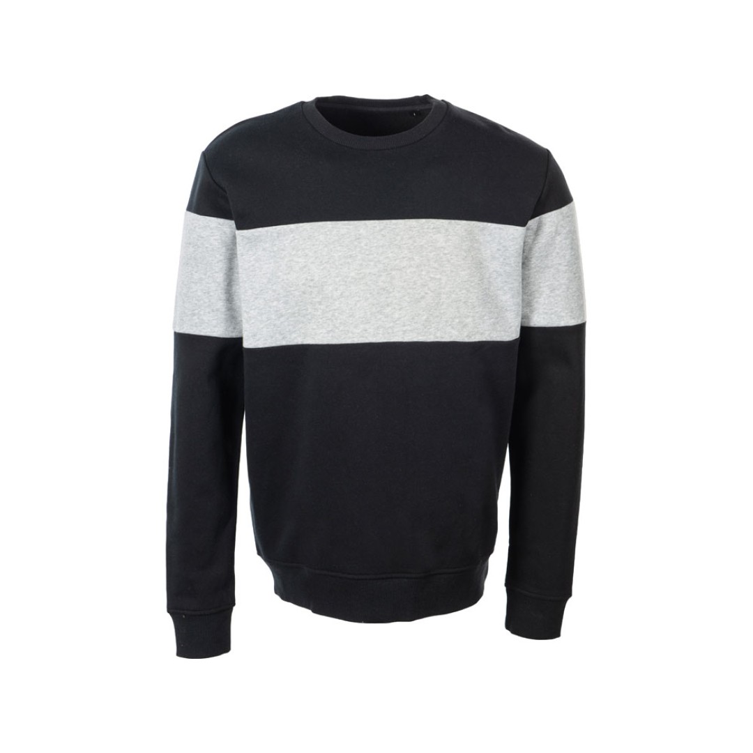 Свитшот блокинг «Edinburgh», черный/серый меланж, мужской