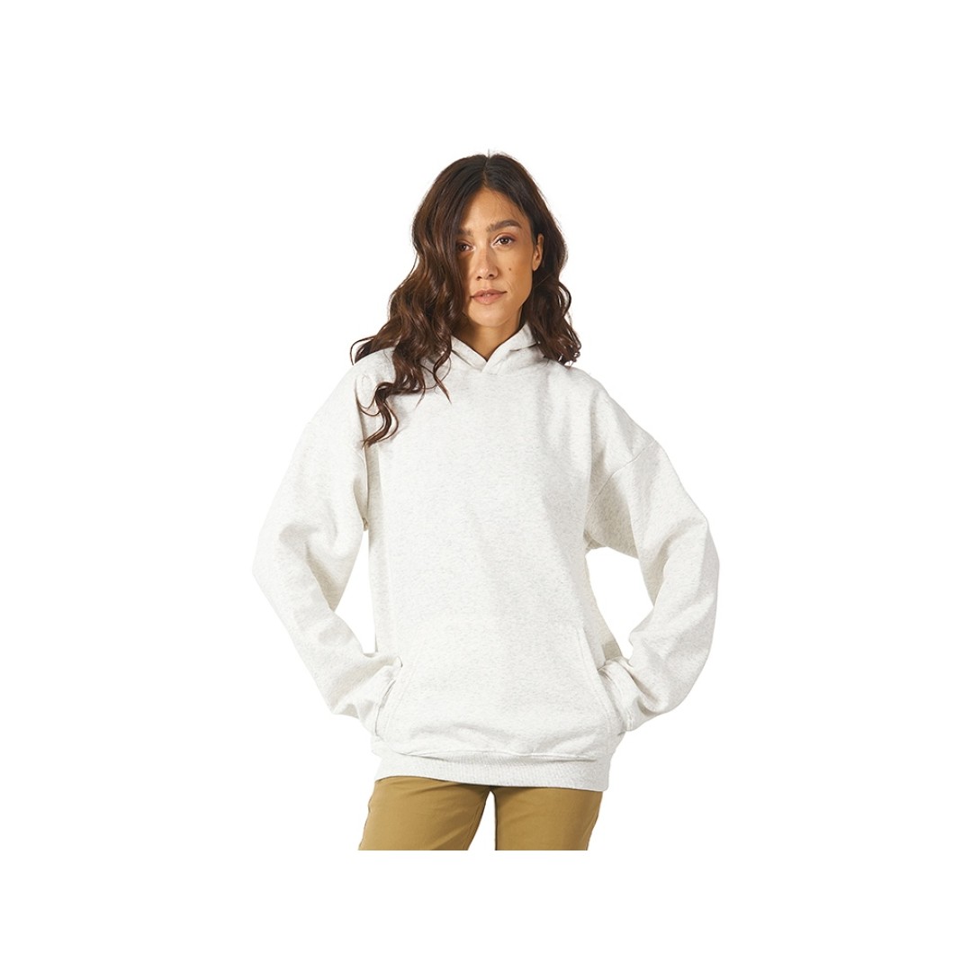 Толстовка с капюшоном оверсайз «Berlin» унисекс, белый меланж