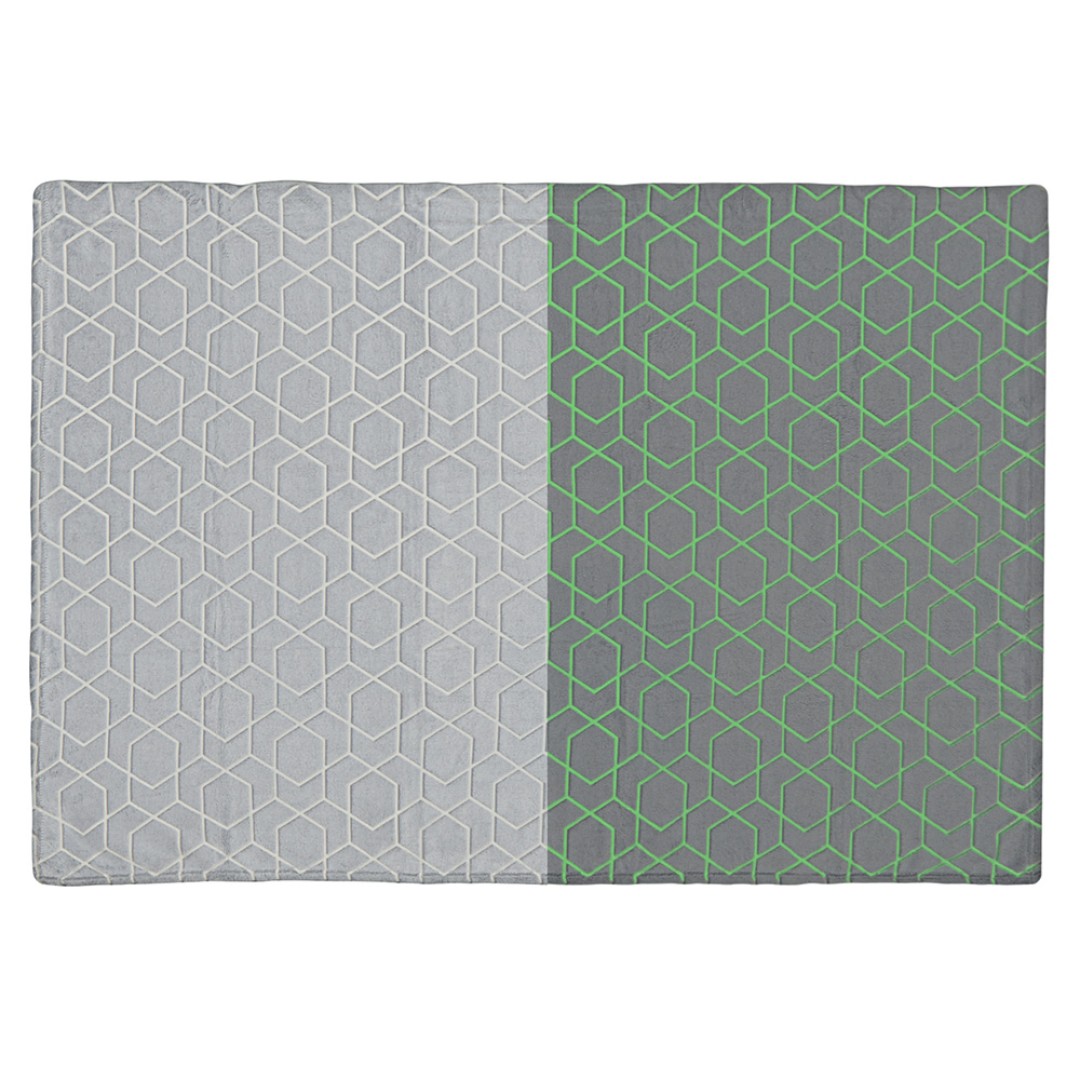 Светящийся в темноте плед Lattice серый