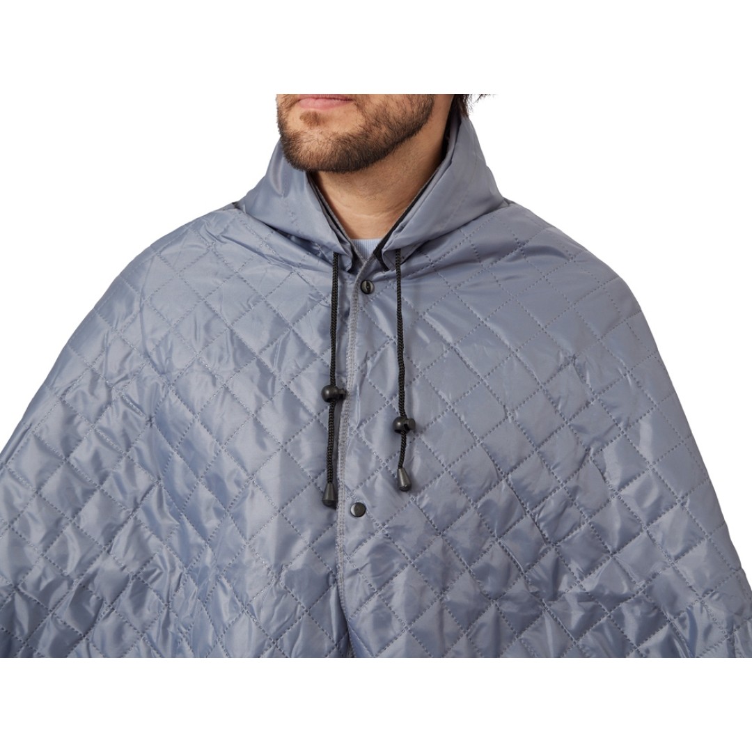 Пончо Cappy с капюшоном на липучке в мешке, серый