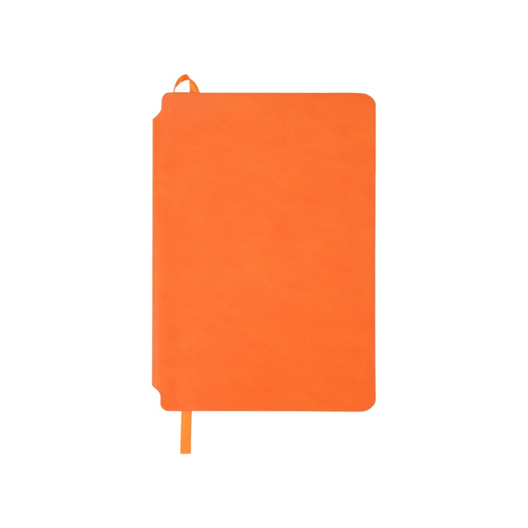 Блокнот «Notepeno» 130x205 мм с тонированными линованными страницами, оранжевый