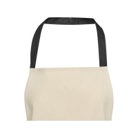 Nia фартук из переработанного хлопка плотностью 200 г/м2 - сплошной черный