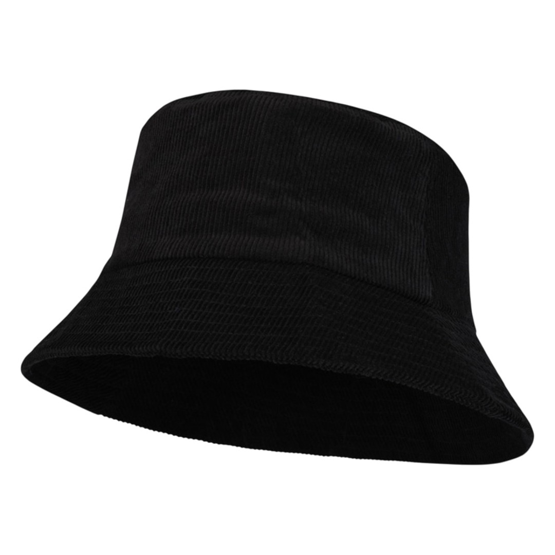 Панама "Howson" из переработанного вельвета - Сплошной черный