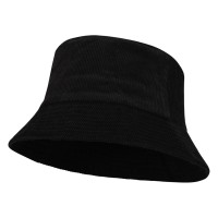 Панама "Howson" из переработанного вельвета - Сплошной черный