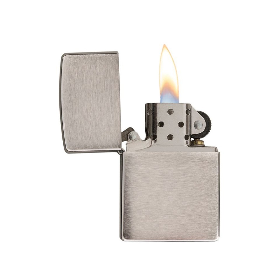 Зажигалка ZIPPO Armor™ c покрытием Brushed Chrome, латунь/сталь, серебристая, матовая, 38x13x57 мм