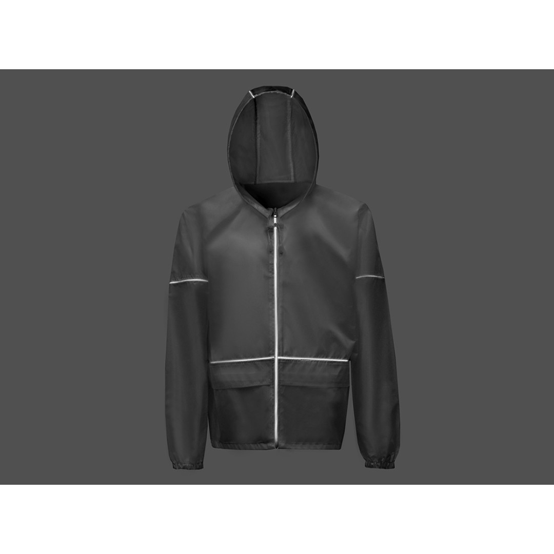 Короткий дождевик "Tornado" со светоотражающими элементами, белый