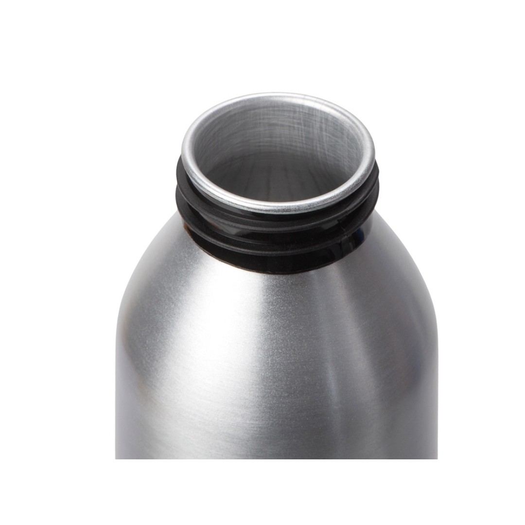 Алюминиевая бутылка для воды с ручкой "Plain Alu", 650 мл, серебристый