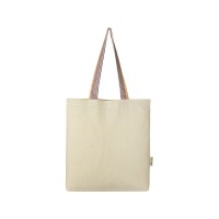 Эко-сумка Rainbow объемом 5л из переработанного хлопка плотностью 180 г/м2, натуральный