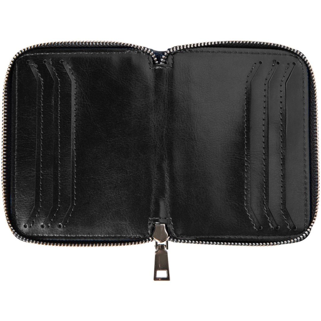 Картхолдер на молнии для 8 пластиковых карт с RFID защитой "Fabrizio", черный