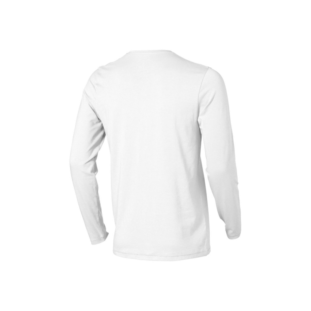 Ponoka мужская футболка из органического хлопка, длинный рукав, белый