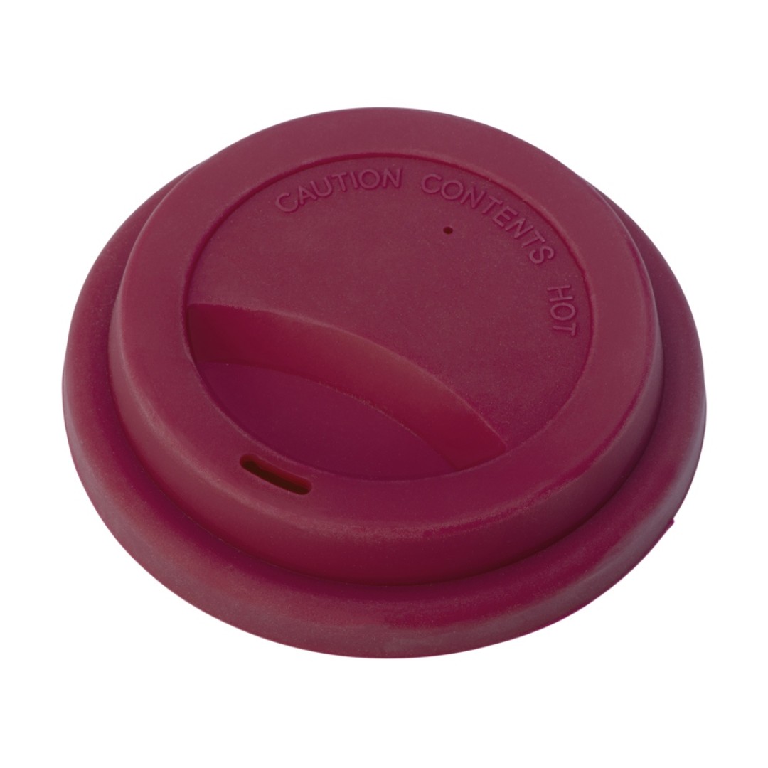 Стакан с силиконовой крышкой "Cafe", burgundy